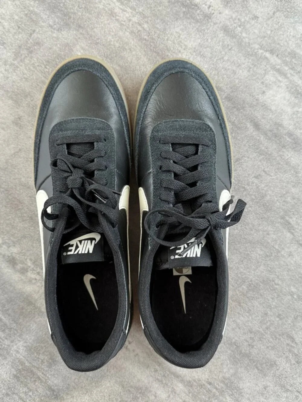 NIKE Sneakers Leather Shoes Size 8.5 Mens or 10 Womens Black Killshot 2 Sz 8.5